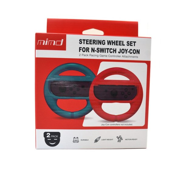 mimd Steering Wheel Set For Nintendo Switch Joy-Con Controllers - Picture 1 of 3
